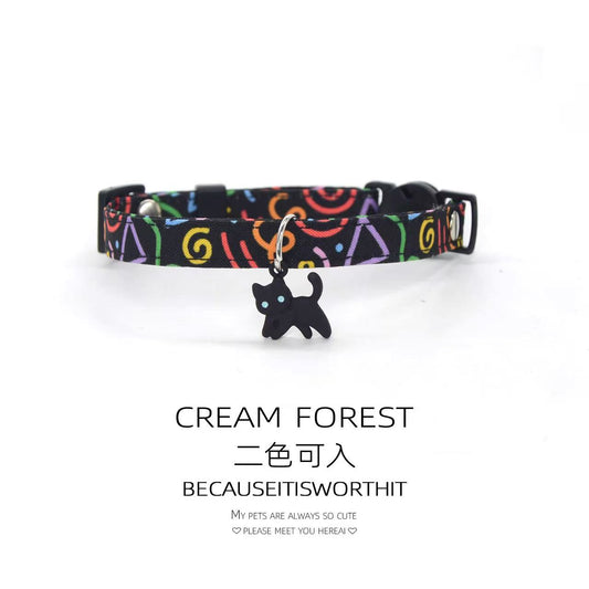 Street Art Pet Collar – Reflective, Soft Nylon, Graffiti Print