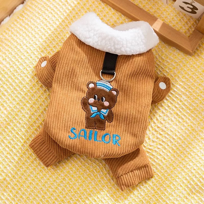Plush Cotton Pet Coat – Warm & Cozy Winter Jacket