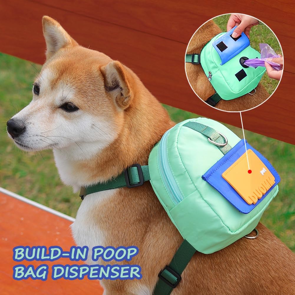 Dog Backpack Harness with Leash – Adjustable, Lightweight & Storage-Friendly