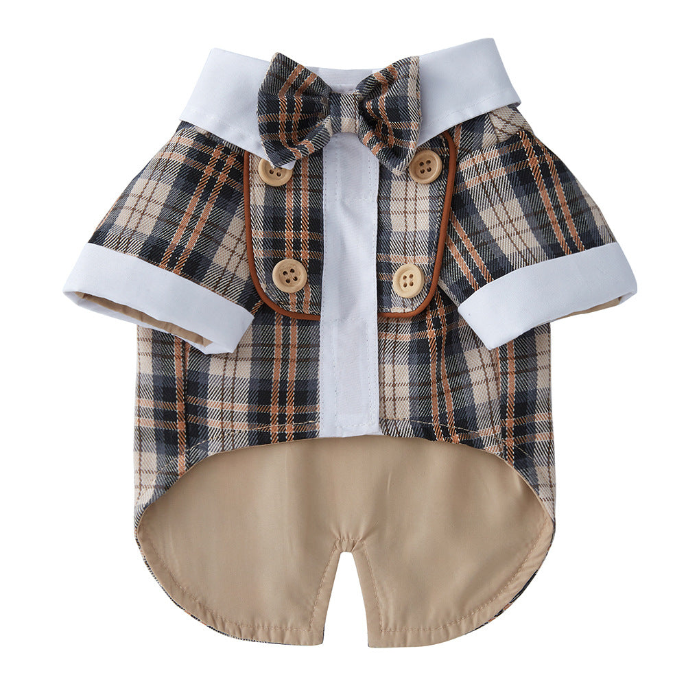 Bow Tie Plaid Shirt
