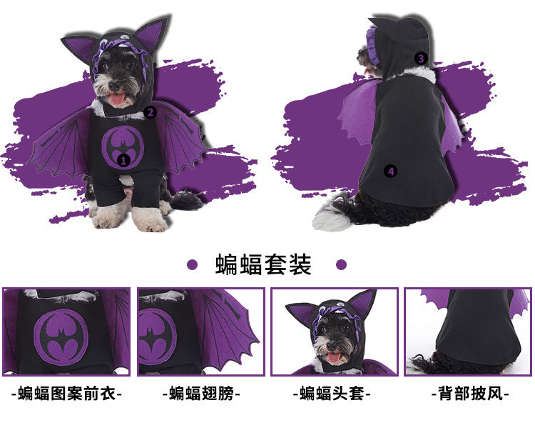 Halloween Black Flying Demon Pet Costume – Dark & Daring Style for Your Pet