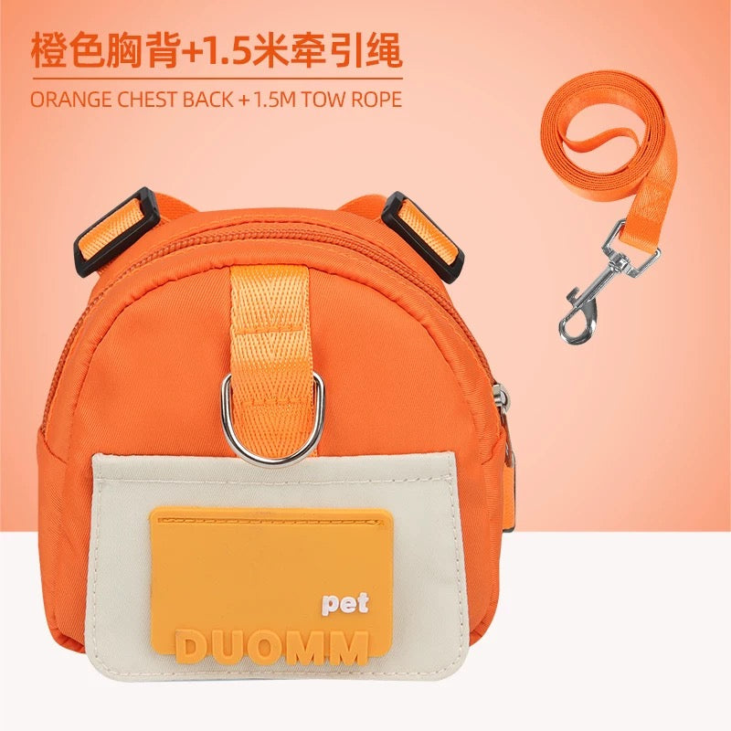Dog Backpack Harness with Leash – Adjustable, Lightweight & Storage-Friendly