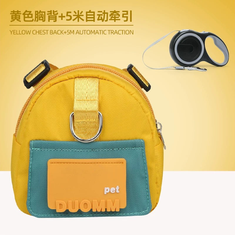 Dog Backpack Harness with Leash – Adjustable, Lightweight & Storage-Friendly