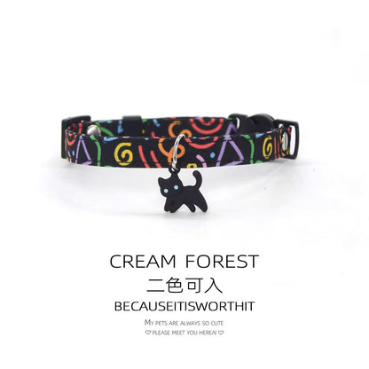 Street Art Pet Collar – Reflective, Soft Nylon, Graffiti Print