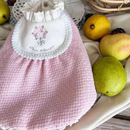 Pink Chanel-Style Sleeveless Pet Dress