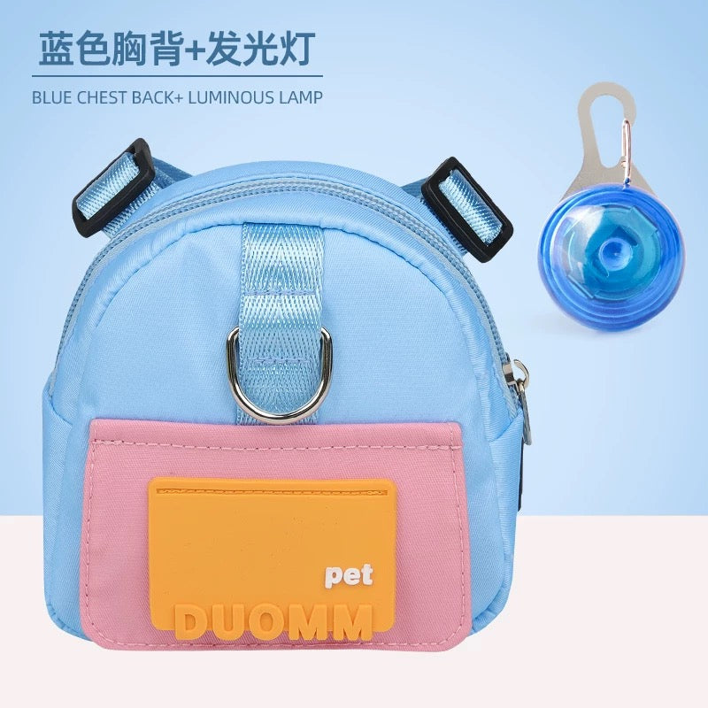 Dog Backpack Harness with Leash – Adjustable, Lightweight & Storage-Friendly
