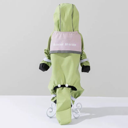Hooded waterproof traction raincoat
