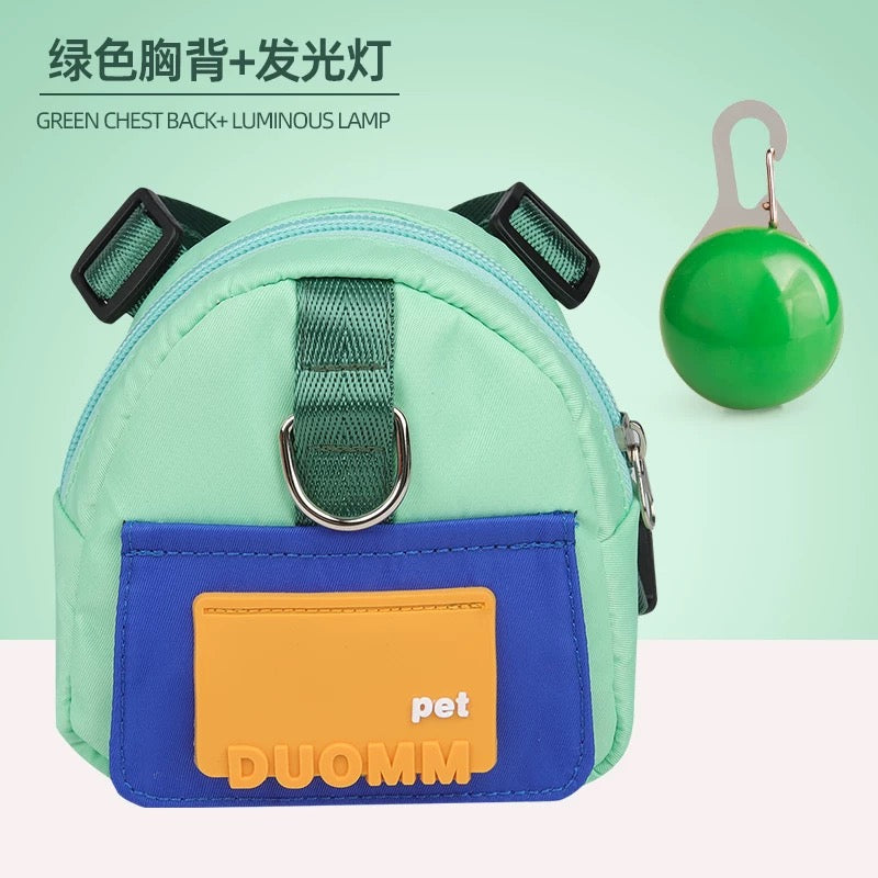Dog Backpack Harness with Leash – Adjustable, Lightweight & Storage-Friendly