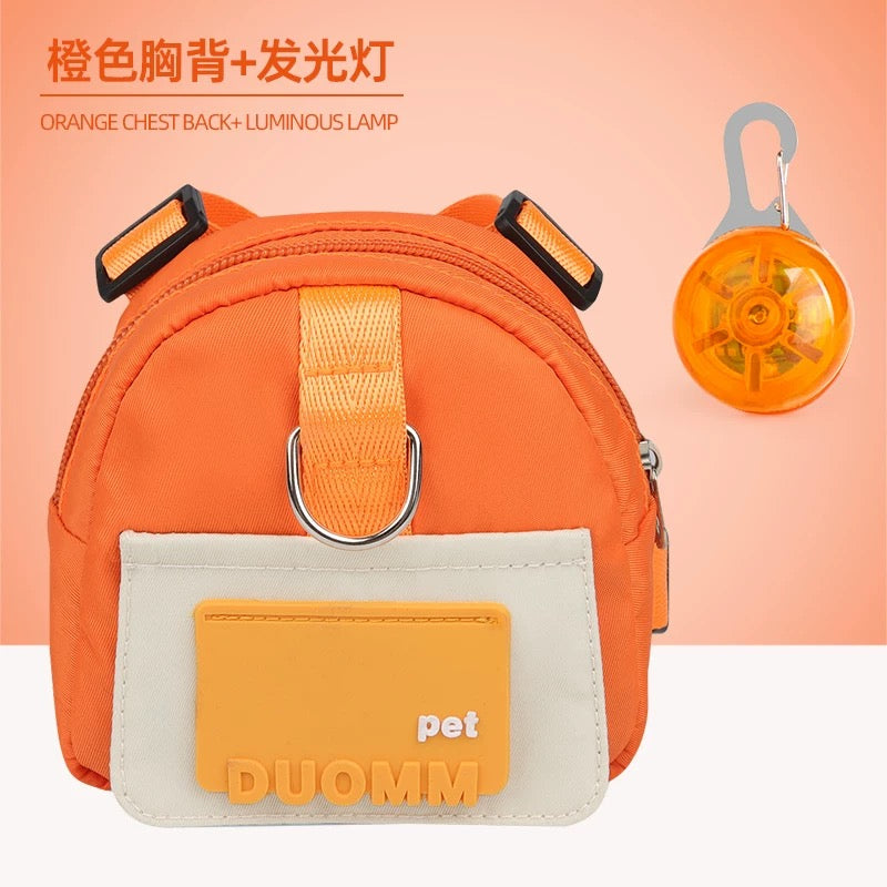 Dog Backpack Harness with Leash – Adjustable, Lightweight & Storage-Friendly