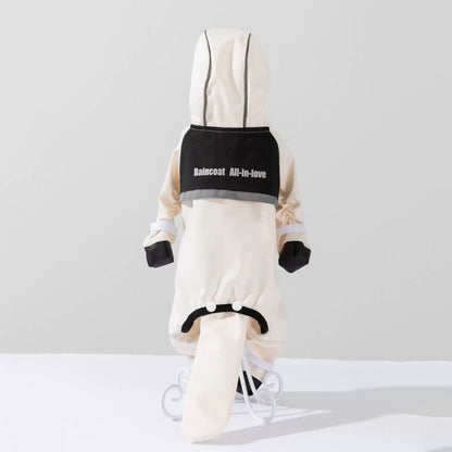 Hooded waterproof traction raincoat