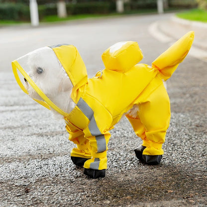 Hooded waterproof traction raincoat