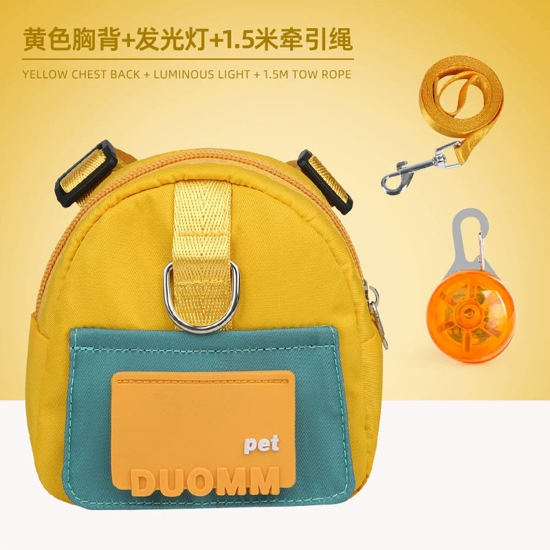 Dog Backpack Harness with Leash – Adjustable, Lightweight & Storage-Friendly